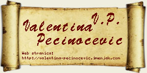Valentina Pečinoćević vizit kartica